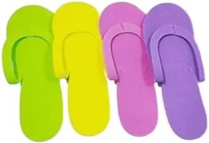 48 Pairs Disposable Pedicure Slippers Foam Disposable Slippers Multi Color Pedicure Sandals Spa Pedicure Flip Flops Pedicure Shoes for Women Salon Nail Spa Pedicure
