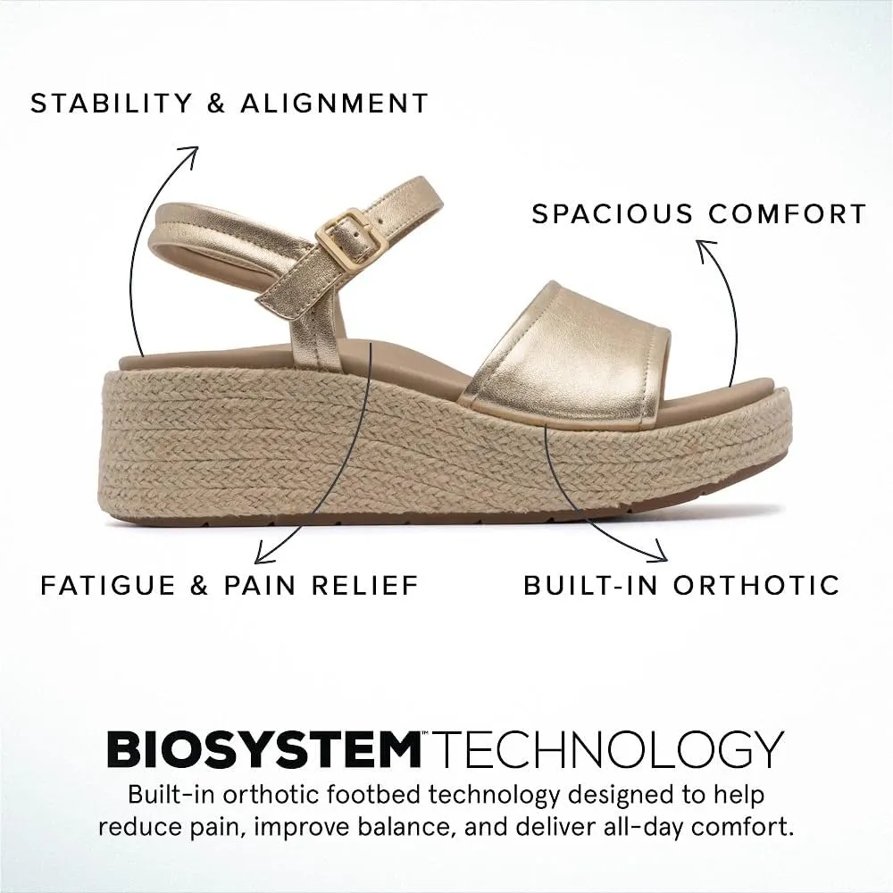 ABEO Solstice Buckle Sandals For Women | Arch Support Sandals | Ball of Foot Pain Relief | Built-In Metatarsal Pads Women