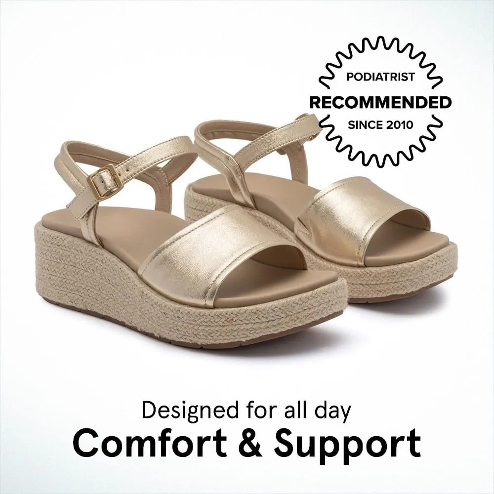 ABEO Solstice Buckle Sandals For Women | Arch Support Sandals | Ball of Foot Pain Relief | Built-In Metatarsal Pads Women