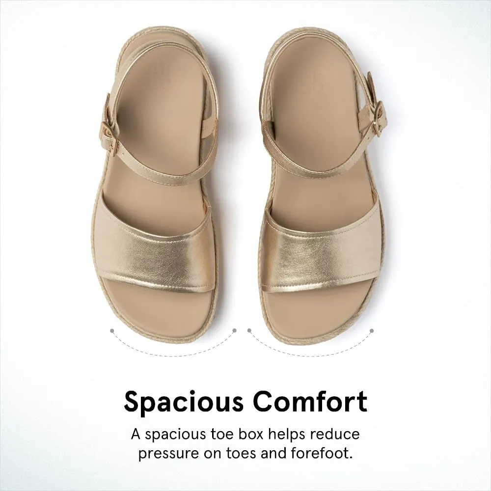 ABEO Solstice Buckle Sandals For Women | Arch Support Sandals | Ball of Foot Pain Relief | Built-In Metatarsal Pads Women
