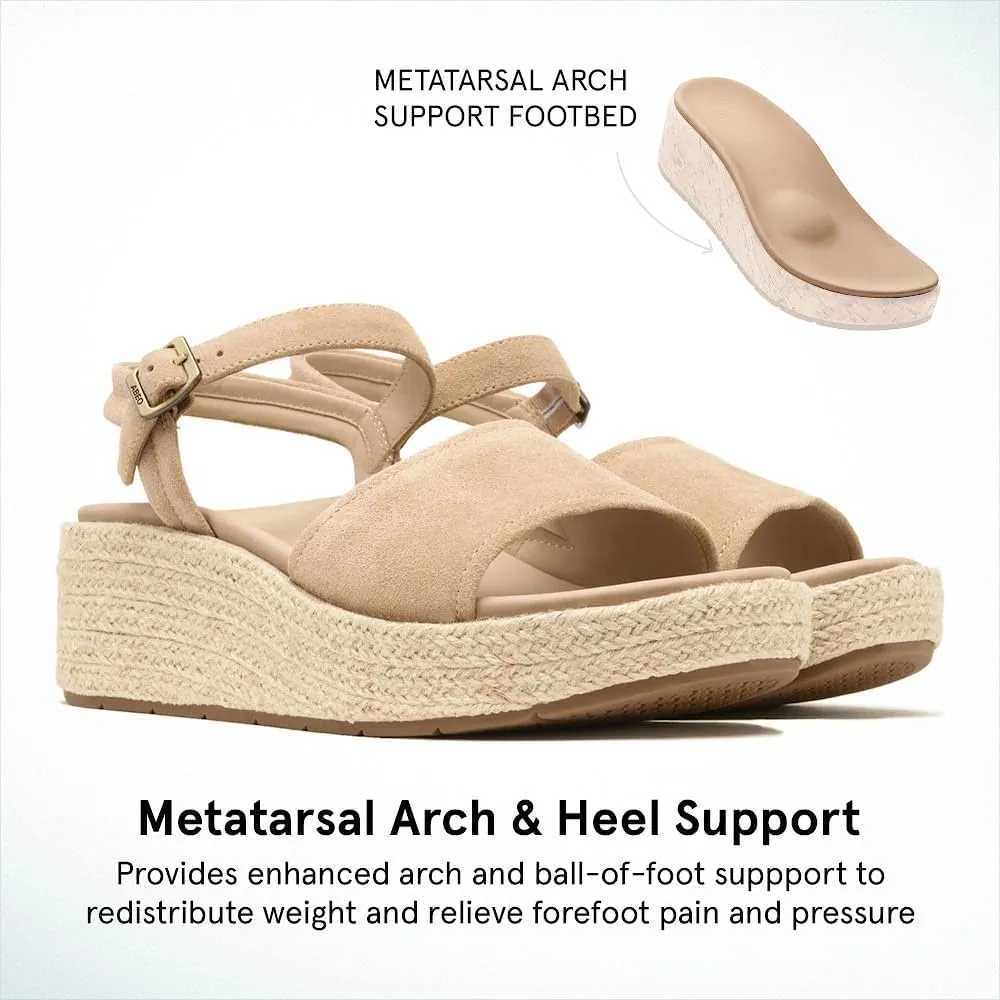ABEO Solstice Buckle Sandals For Women | Arch Support Sandals | Ball of Foot Pain Relief | Built-In Metatarsal Pads Women
