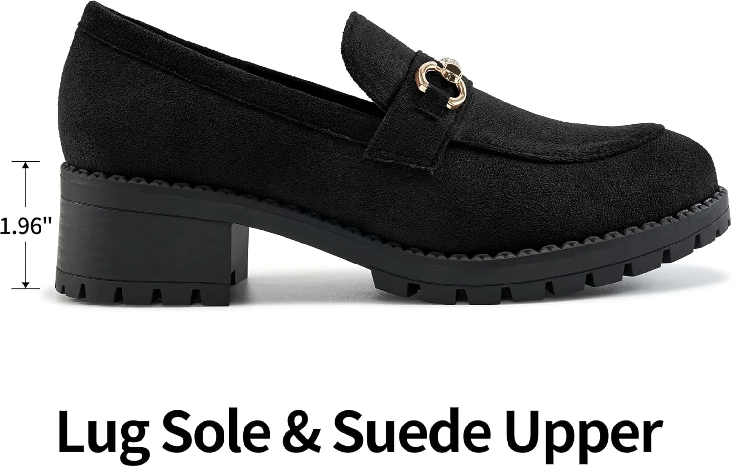 Ablanczoom Chunky Loafers for Women Platform: Comfortable Suede Penny Womens Loafer Dressy Slip On Casual Office Business Shoes