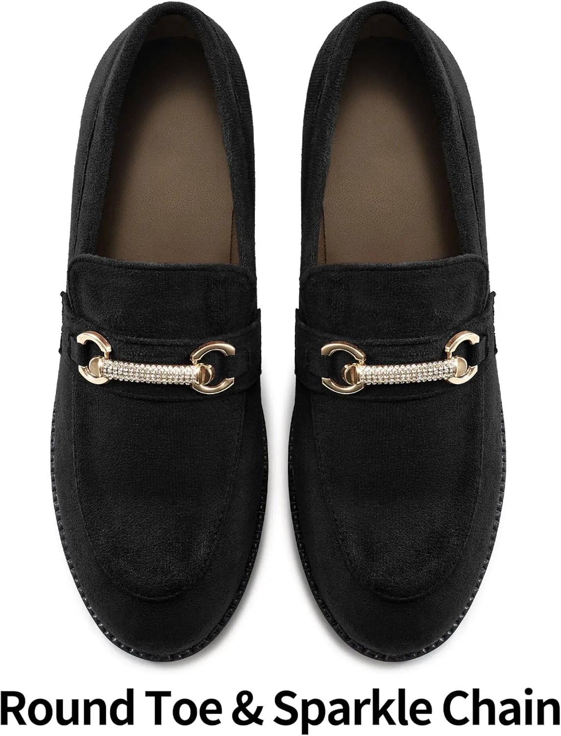 Ablanczoom Chunky Loafers for Women Platform: Comfortable Suede Penny Womens Loafer Dressy Slip On Casual Office Business Shoes