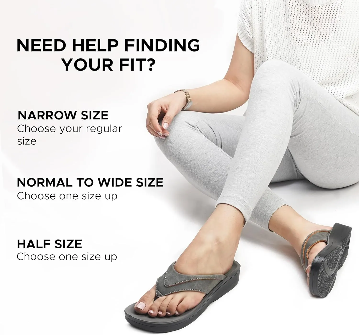 AEROTHOTIC Arch Support Flip Flops for Women Comfortable Cushioned Memory Foam Lined Footbed Outdoor Indoor Dressy Beach Walking Thong Soft Padded Strappy Sandals