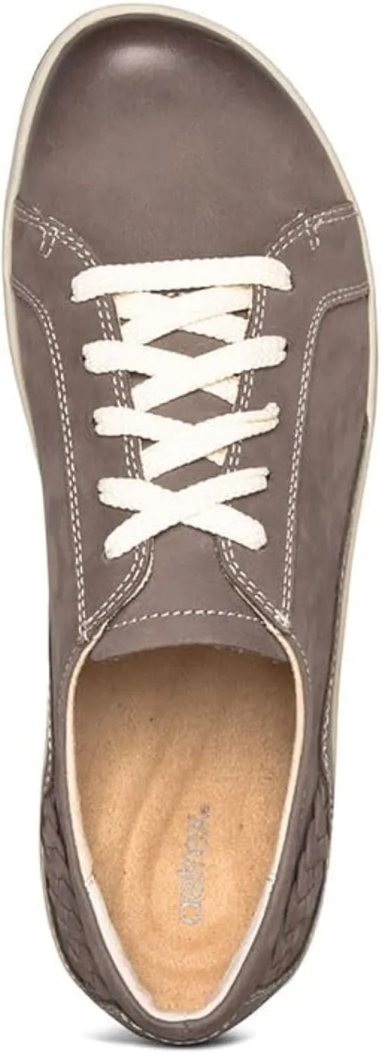 Aetrex Women's Dana Orthopedic Lace Up Oxford Leather Shoes - Lightweight Casual Comfort Arch Support Sneakers