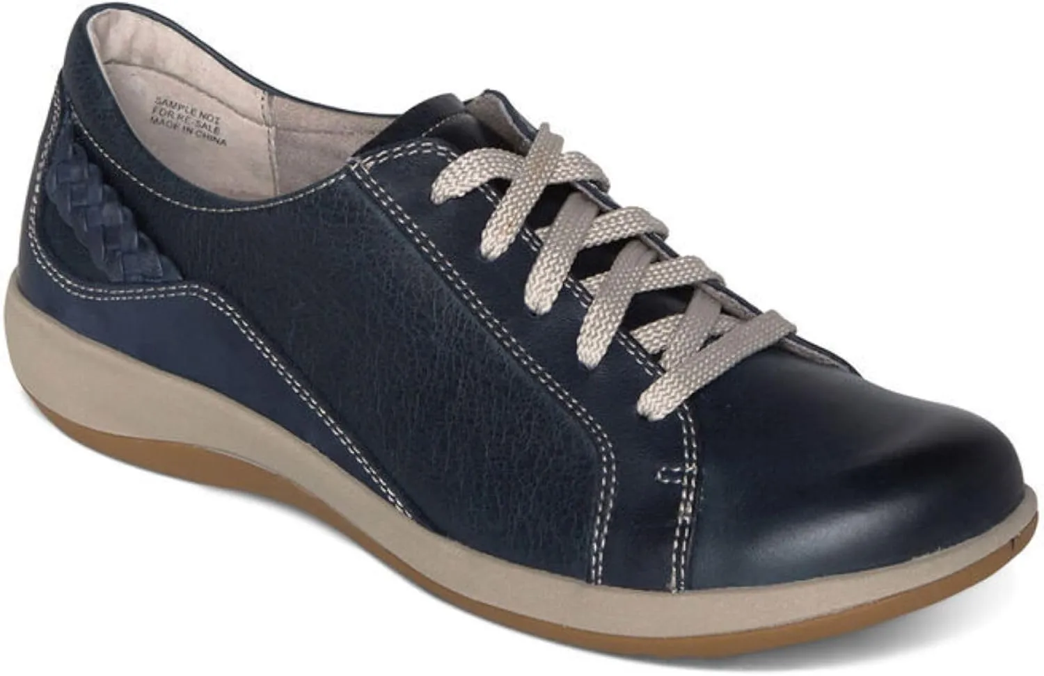 Aetrex Women's Dana Orthopedic Lace Up Oxford Leather Shoes - Lightweight Casual Comfort Arch Support Sneakers