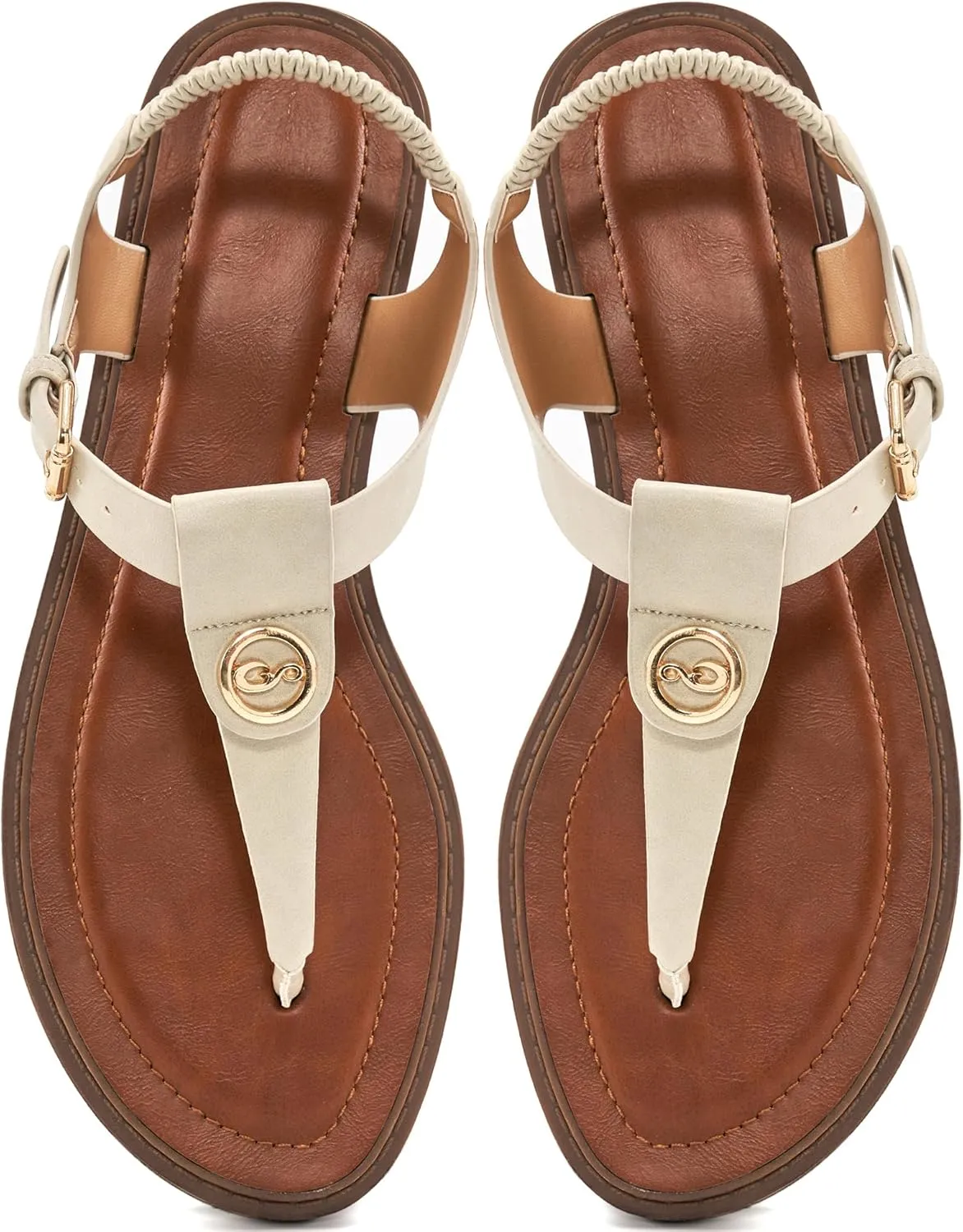 Alicegana Sandals for Women 2025 Dressy: Comfortable Summer Flat Sandals Gladiator Thong Flip Flops for Beach Walking Casual