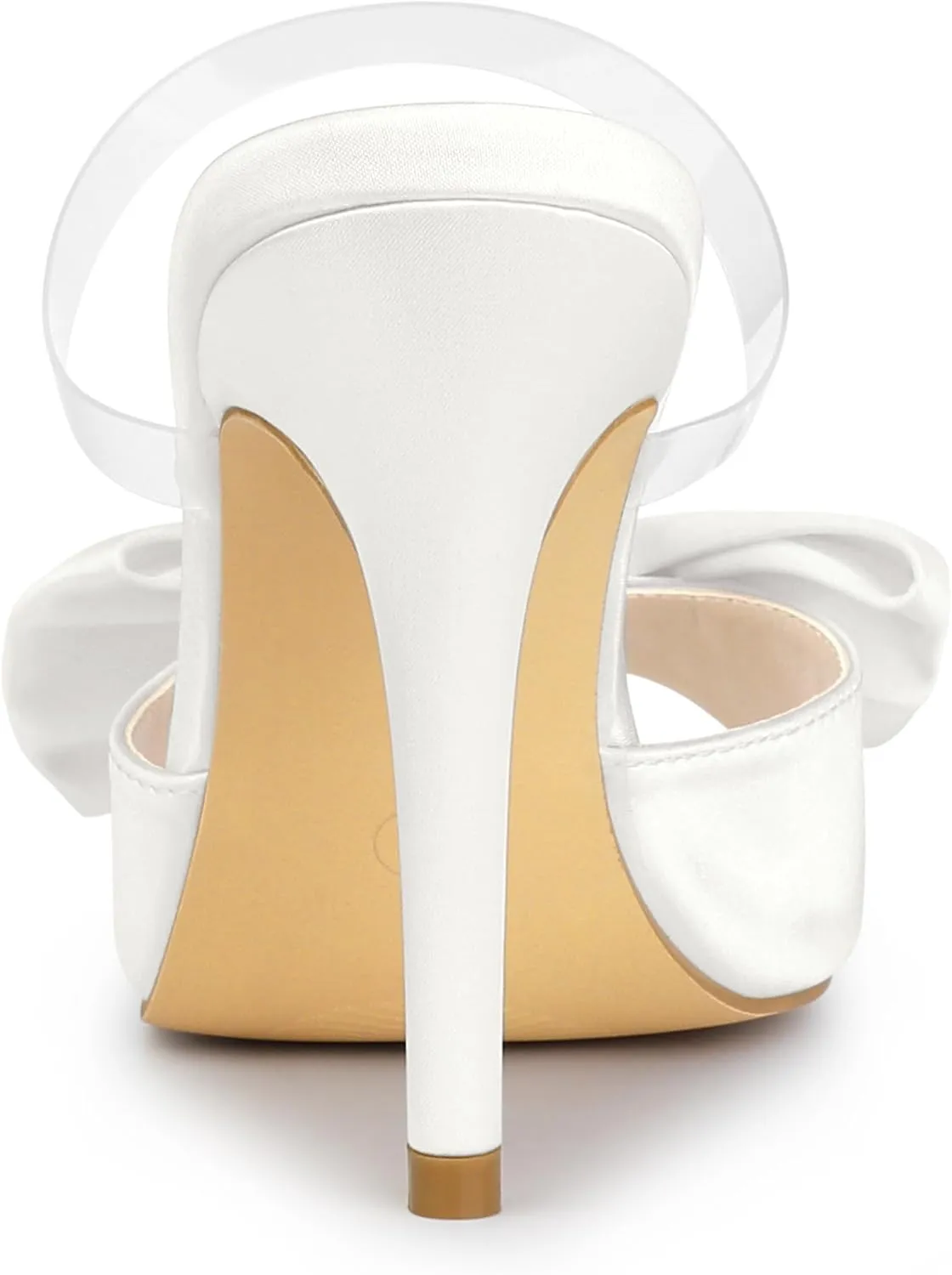 Allegra K Women's Bow Sandal Stiletto Heels Mules Heel Sandals