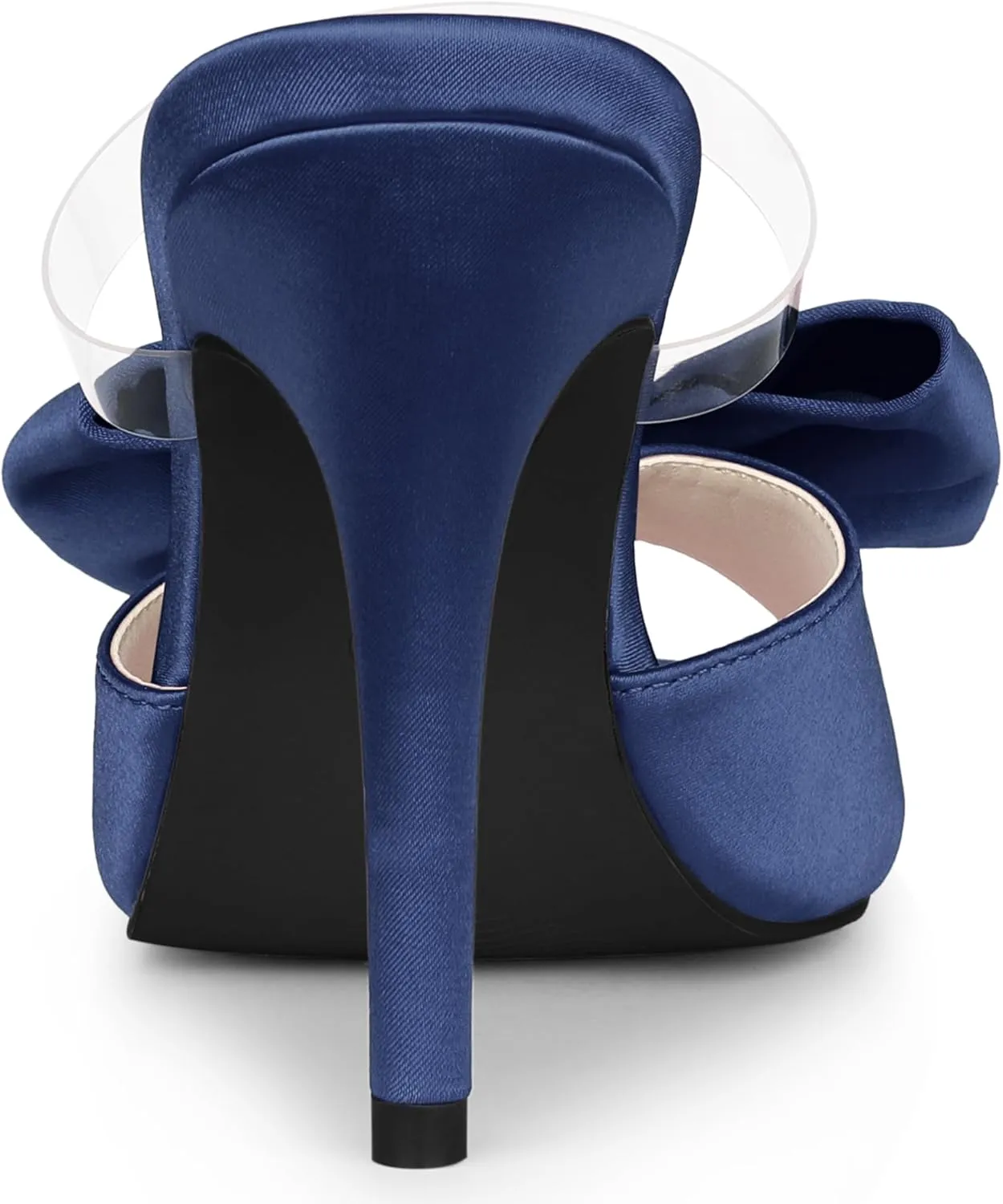 Allegra K Women's Bow Sandal Stiletto Heels Mules Heel Sandals