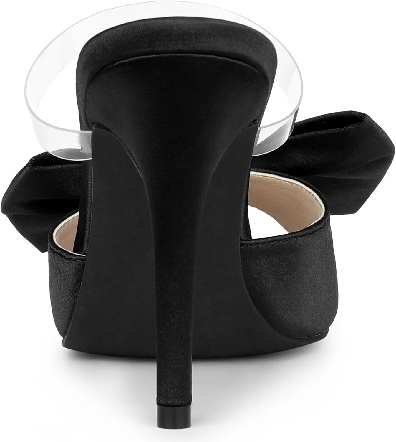 Allegra K Women's Bow Sandal Stiletto Heels Mules Heel Sandals