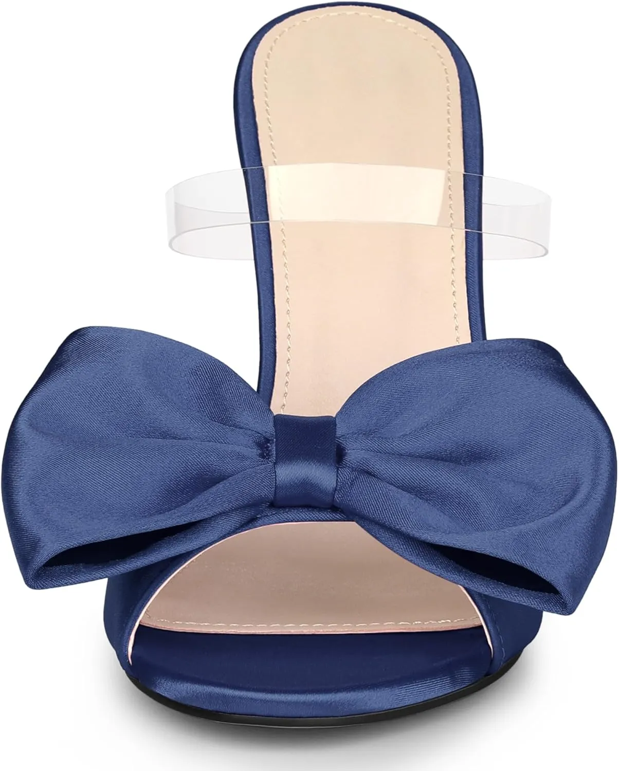 Allegra K Women's Bow Sandal Stiletto Heels Mules Heel Sandals