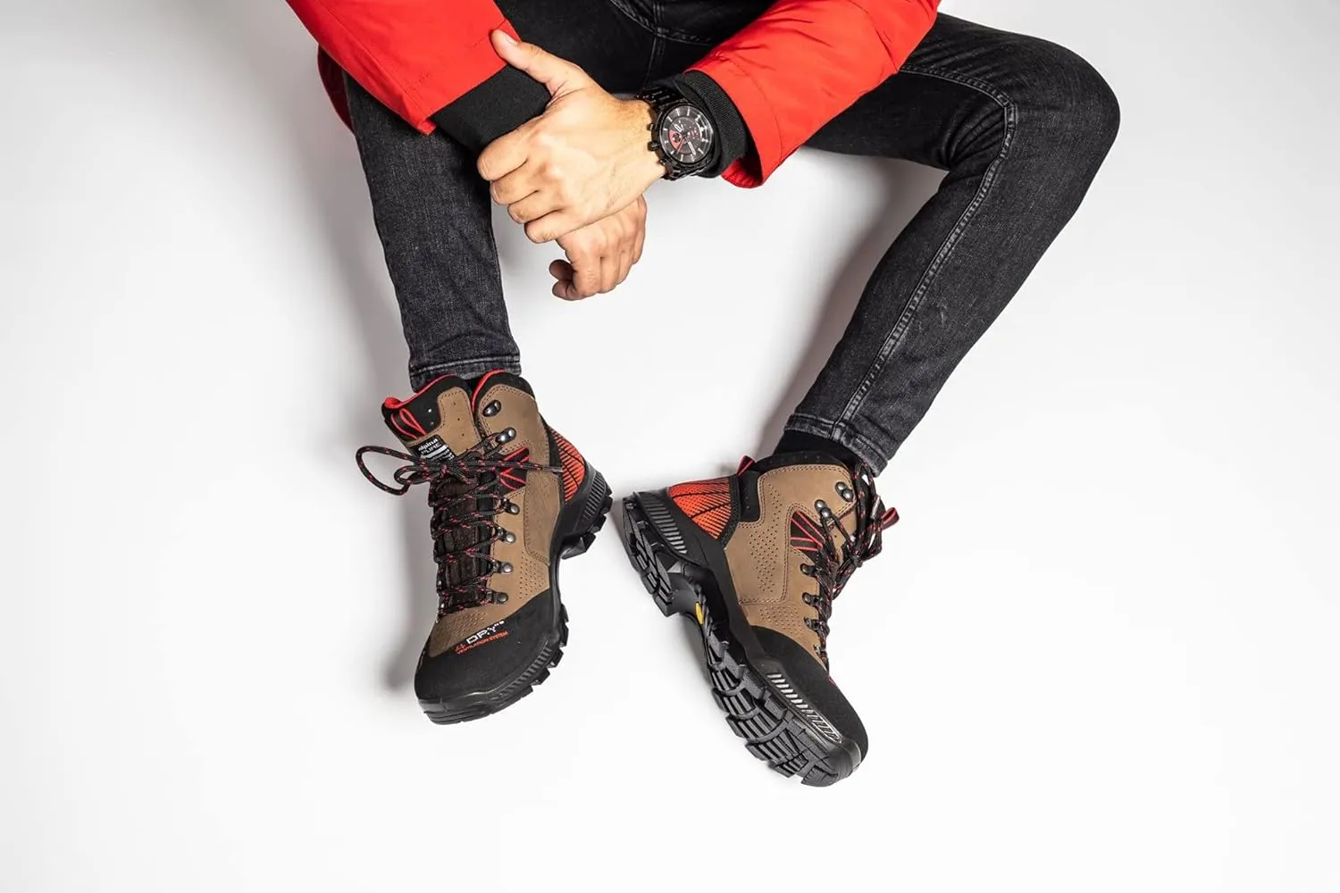 Alpina HELIOS Premium Men's Hiking Boots | Waterproof | Full Leather Trekking Shoes | Breathable eVent Membrane | Vibram | Made in Europe