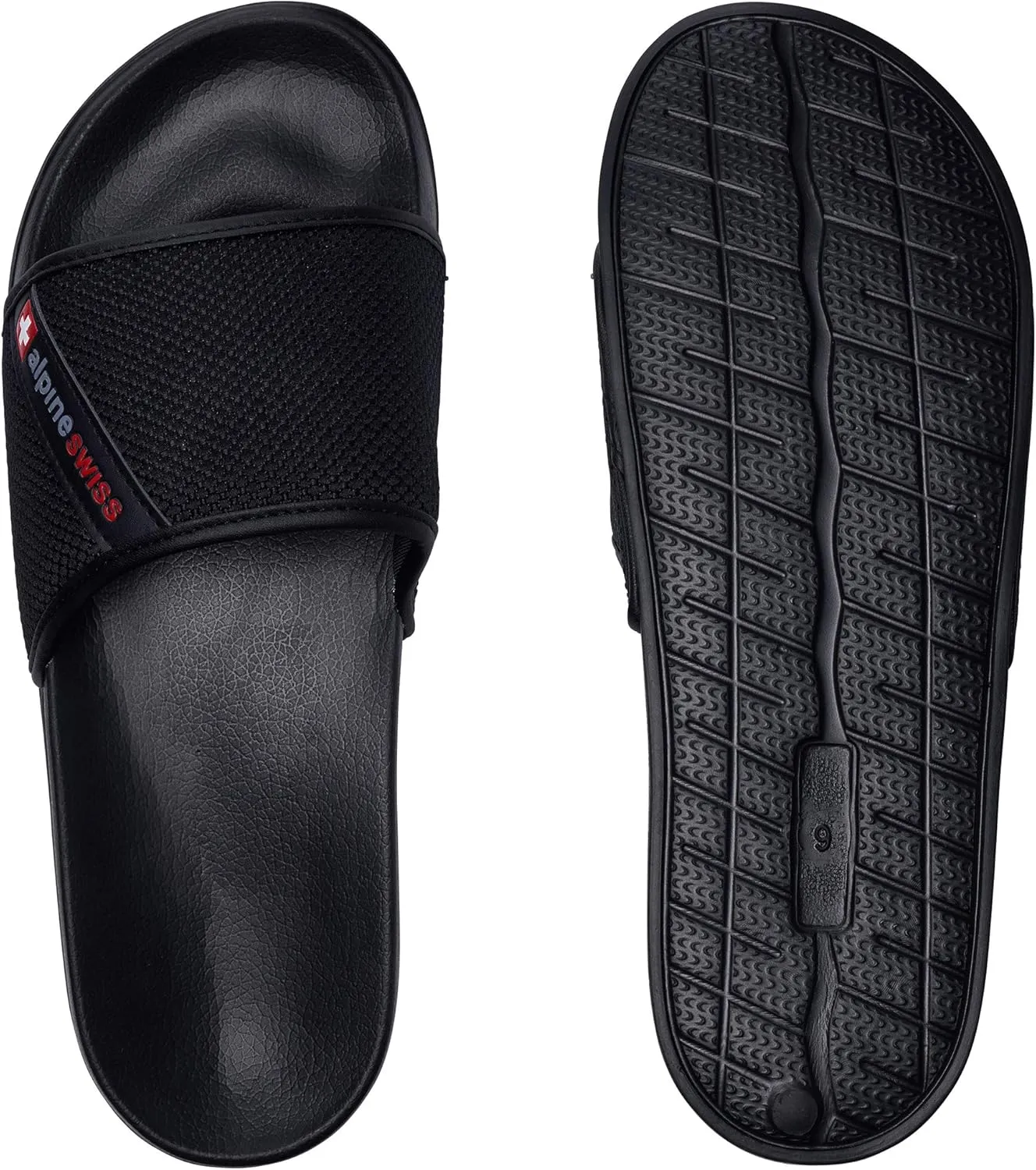 Alpine Swiss Mens Athletic Comfort Slide Sandals House Shoes Slippers