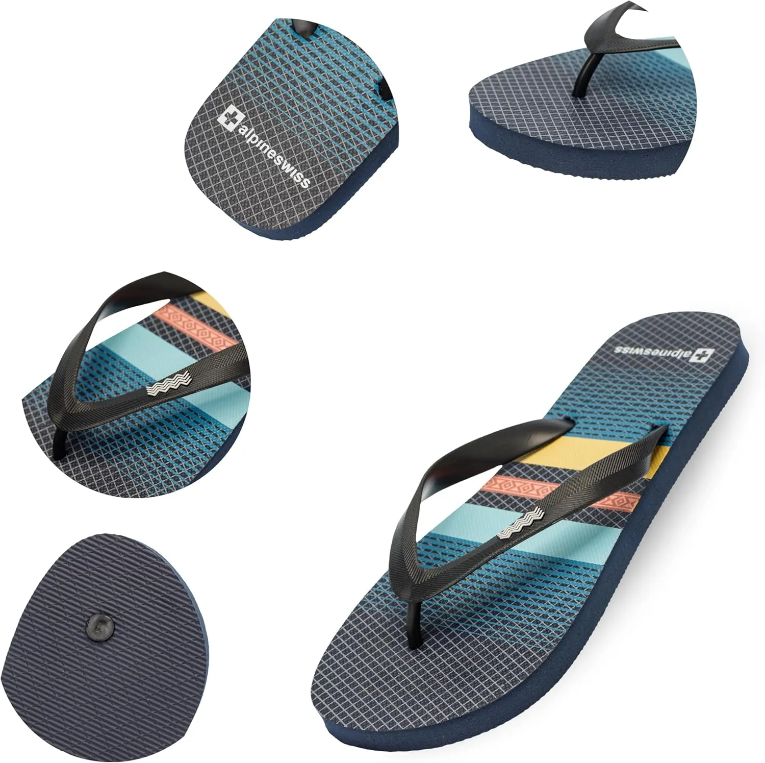 Alpine Swiss Men’s Flip Flops Lightweight EVA Sandals