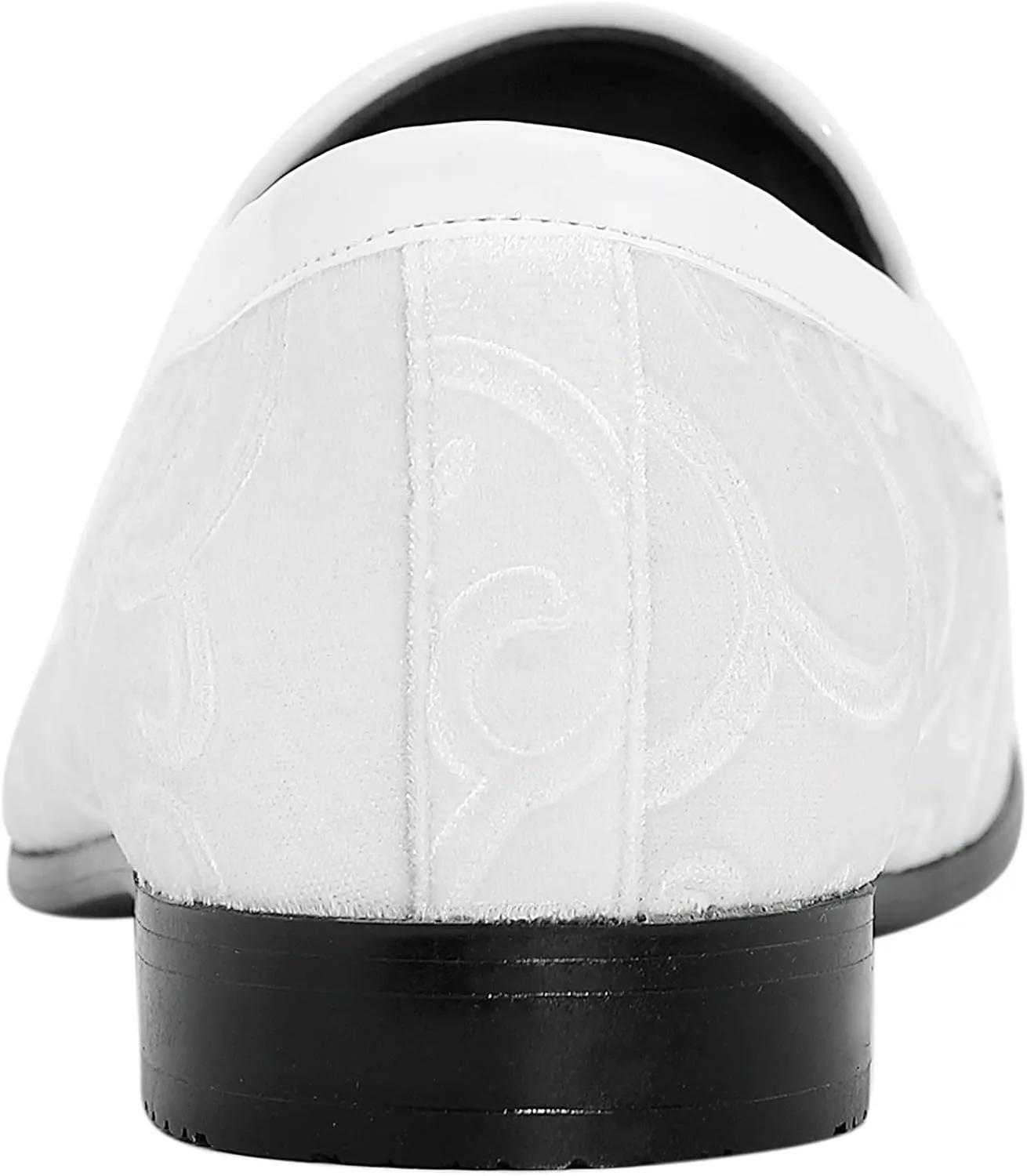 Amali King - Men's Slippers - Mens Loafers - Designer Shoes for Men - Tuxedo Shoes - Velvet Loafers Men - Embossed Paisley Pattern, Satin Band and Trim