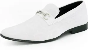 Amali King - Men's Slippers - Mens Loafers - Designer Shoes for Men - Tuxedo Shoes - Velvet Loafers Men - Embossed Paisley Pattern, Satin Band and Trim
