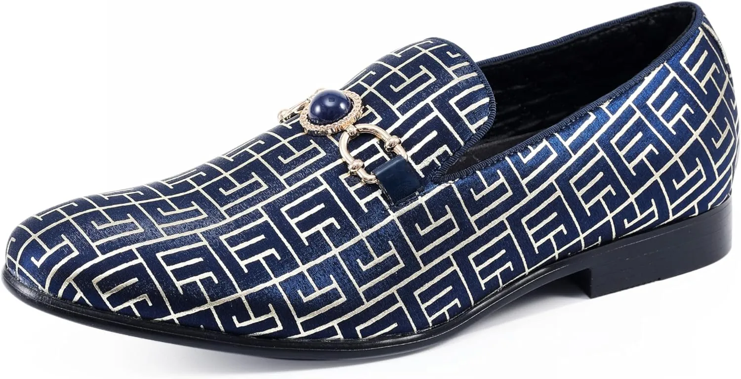 Amali Luxury Loafers for Men - Elegant Slip-On Men’s Dress Shoes - Fashion Smoking Slippers