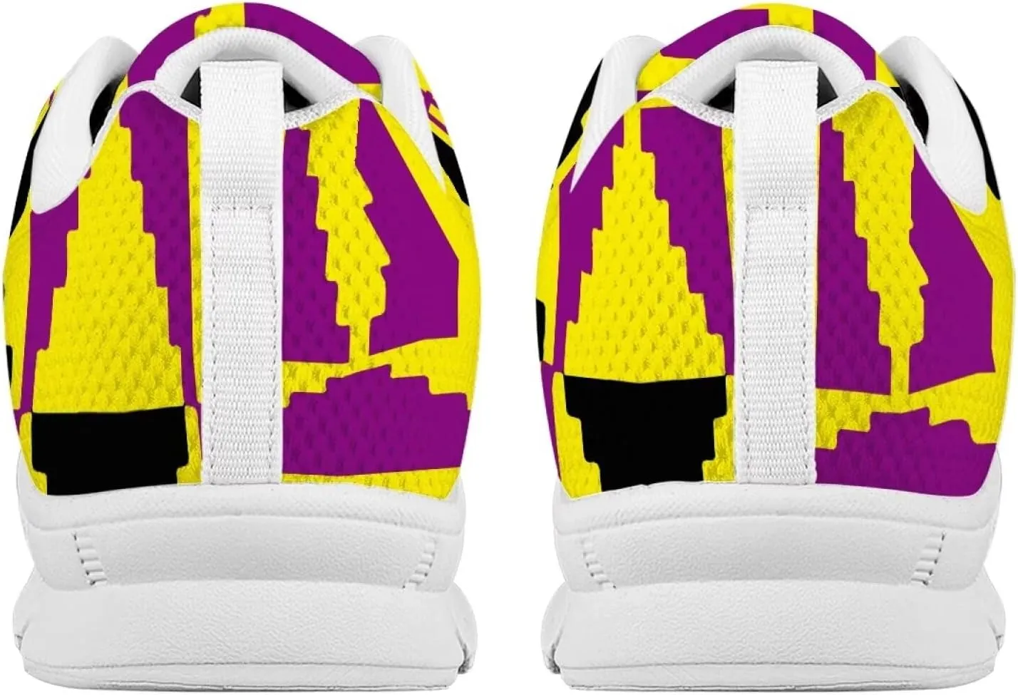 AmzPrint American Aztect Kente Ethnic Graphic Tribal Print White Sole African Shoes for Women Men Fashion Casual Sneaker