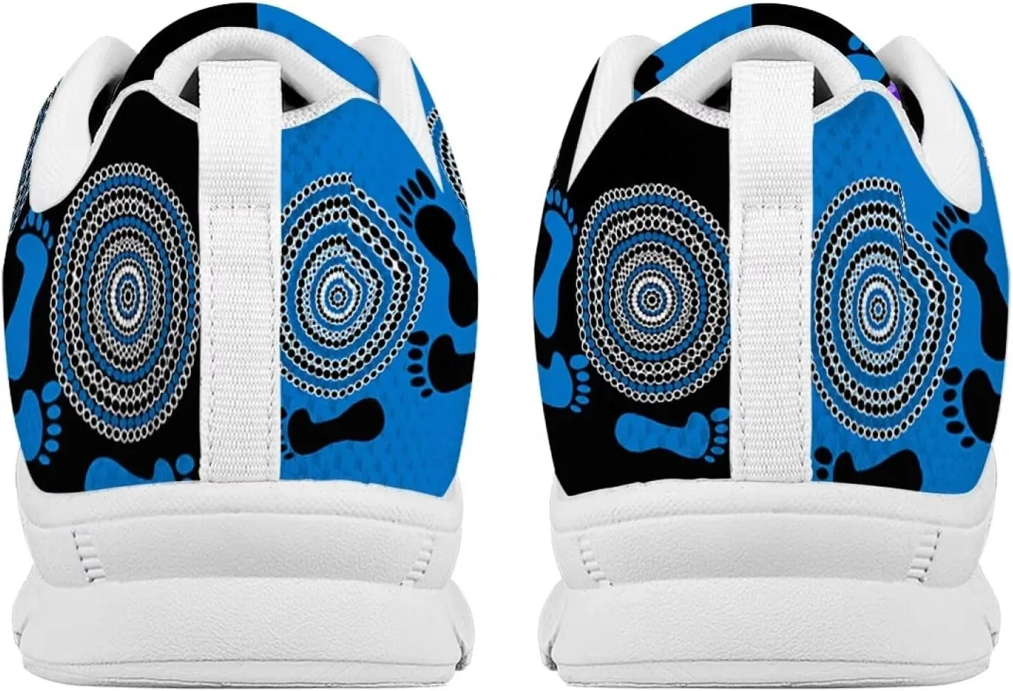 AmzPrint Walking Running Shoes Hawaiian Polynesian Island Ethnic Tribal Print White Sole Samoa Shoes Women Casual Sneakers