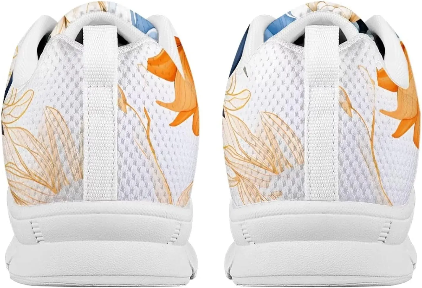 AmzPrint Women Men Fashion Sneakers White Sole Mesh Shoes for Women Comfy Workout Road Running Walking Shoes Size 5.5-13.5
