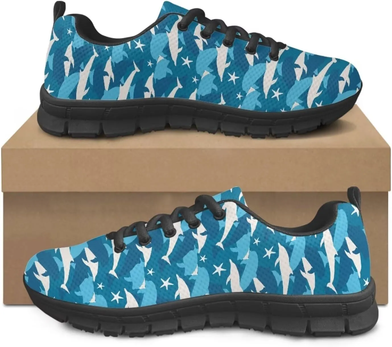 AmzPrint Women Men Shoes for Bike Work Nursing Restaurants Walking Sneakers White Sole Running Shoes for Women Men Sneakers