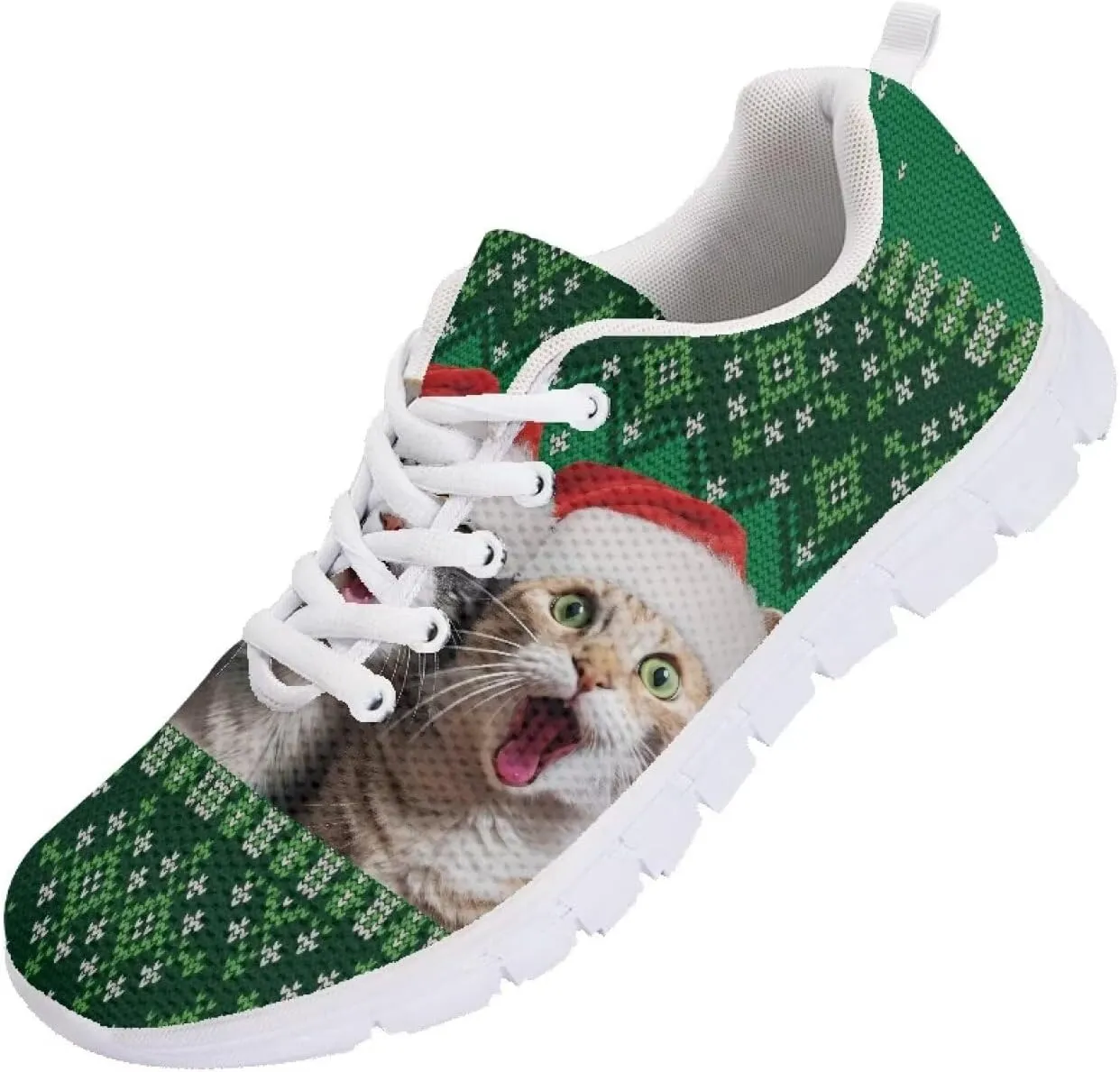 AmzPrint Women Men Walking Shoes Animal Print White Sole Shoes for Women Jogging Tennis Footwear Sneakers Size 5.5-13.5 Us