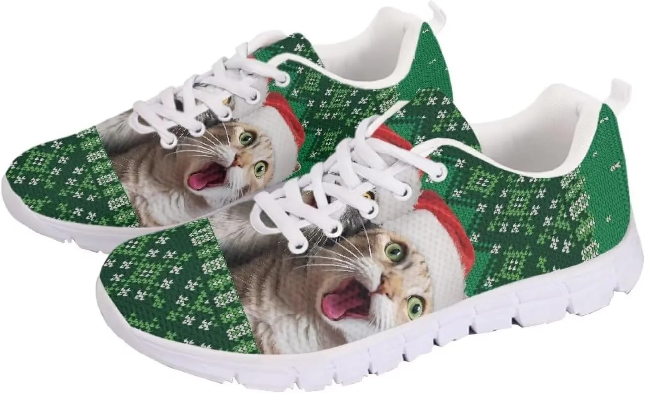 AmzPrint Women Men Walking Shoes Animal Print White Sole Shoes for Women Jogging Tennis Footwear Sneakers Size 5.5-13.5 Us