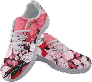 AmzPrint Women Men Workout Athletic Trainer Hiking Camping Walking Sneaker White Sole Shoes for Men Women Shoes Size 5.5-13.5