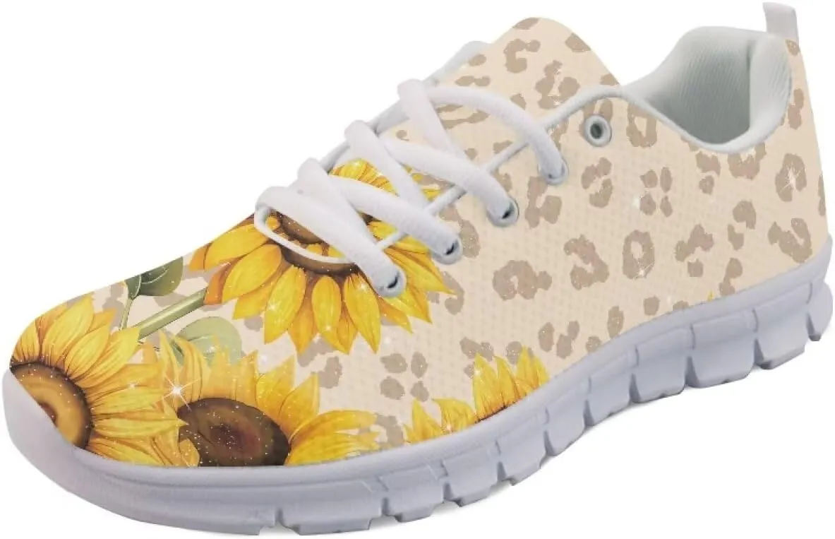 AmzPrint Women Men Workout Athletic Trainer Hiking Camping Walking Sneaker White Sole Shoes for Men Women Shoes Size 5.5-13.5