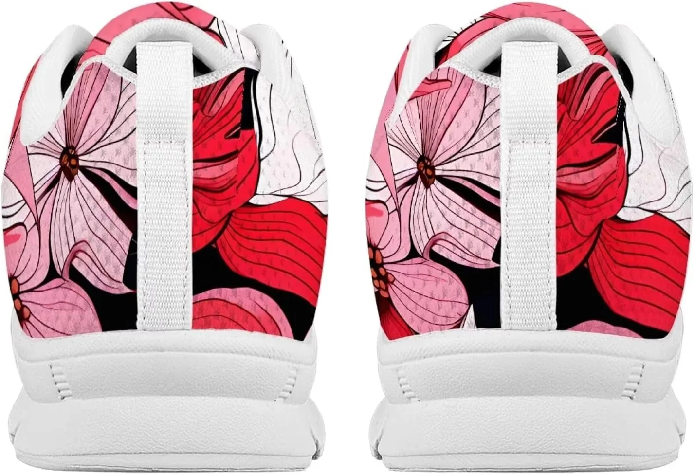 AmzPrint Women Men Workout Athletic Trainer Hiking Camping Walking Sneaker White Sole Shoes for Men Women Shoes Size 5.5-13.5