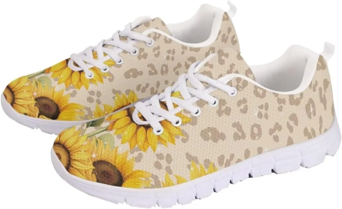 AmzPrint Women Men Workout Athletic Trainer Hiking Camping Walking Sneaker White Sole Shoes for Men Women Shoes Size 5.5-13.5