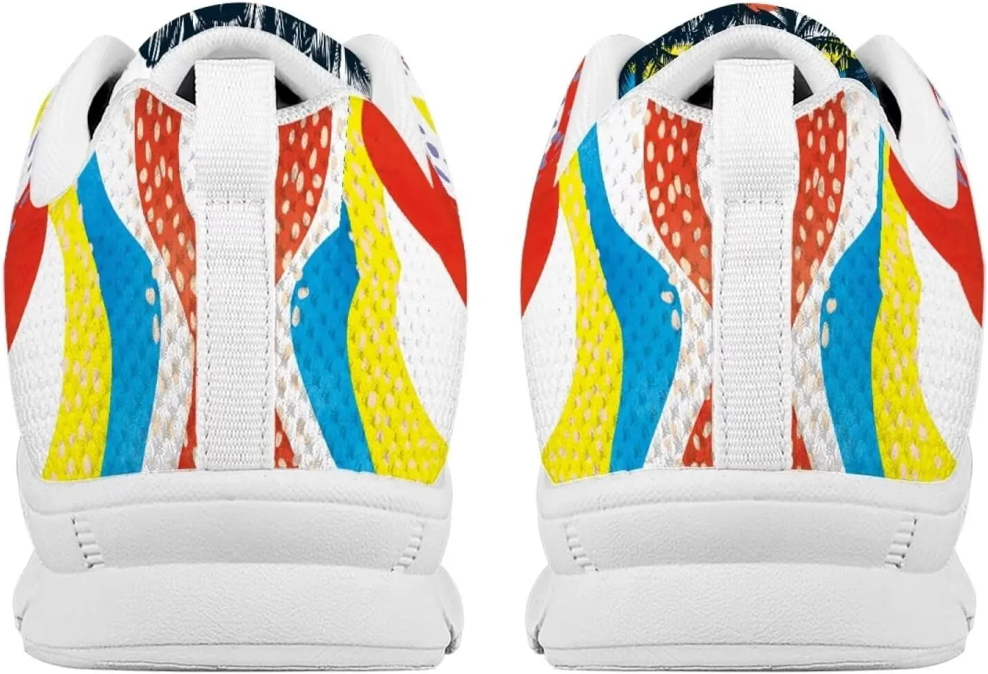 AmzPrint Women Mens Walking Lightweigh Shoes White Sole Animal Print Shoes for Women Black Sneakers Size 5.5-13.5