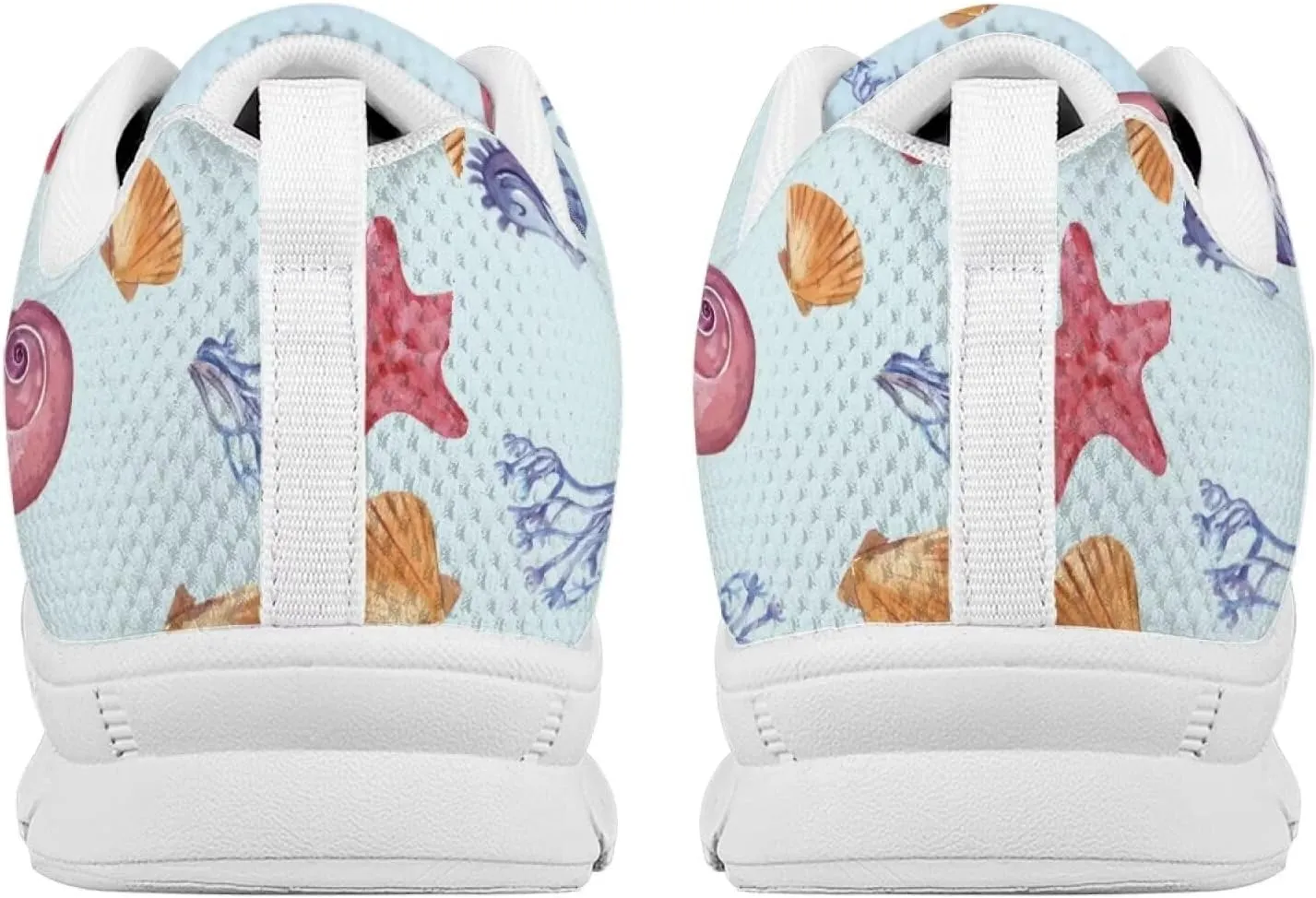 AmzPrint Women's Lightweight Work Casual Tennis Walking Shoes Cute Comfortable Work White Sole Running Shoes for Women