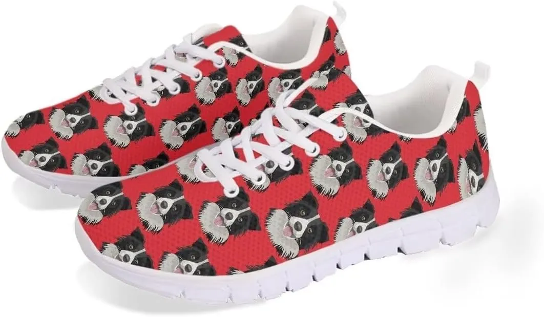 AmzPrint Womens Mens Fashion Casual Sneakers Printed White Sole Walking Shoes for Women Men Running Shoes Size 5.5-13.5