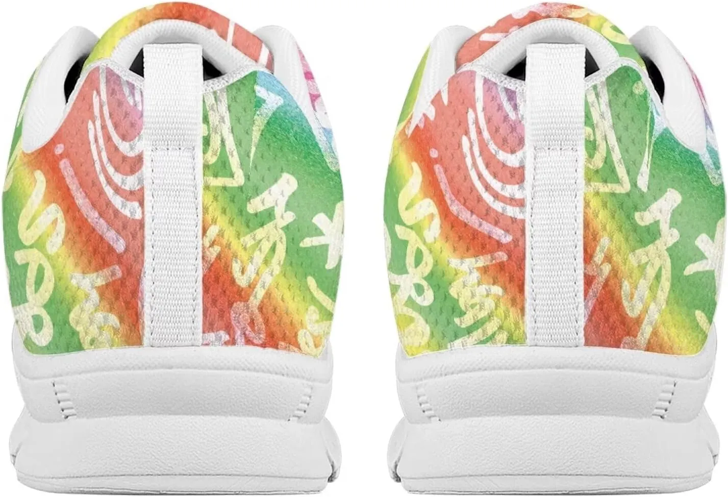 AmzPrint Womens Mens White Sole Walking Shoes for Women Fashion Sneakers Comfortable Casual Sneakers Size 5.5-13.5