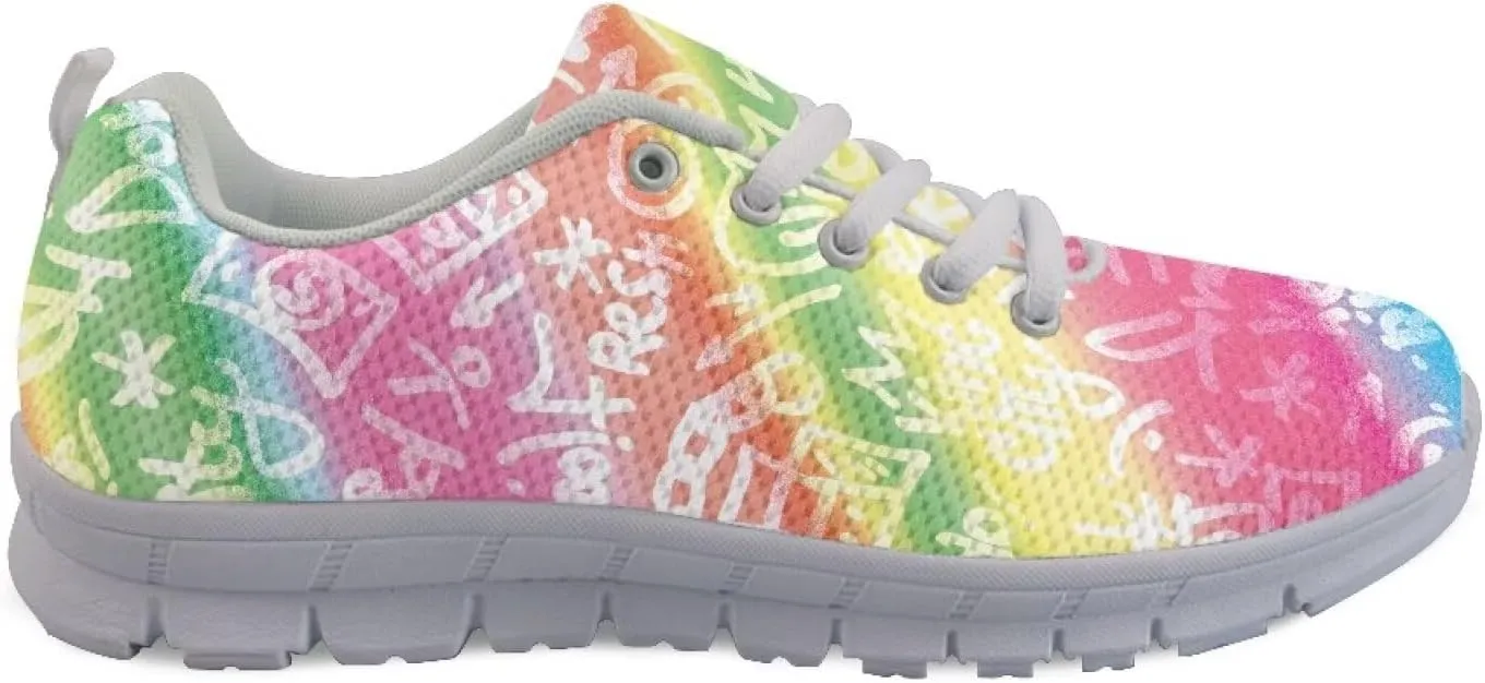 AmzPrint Womens Mens White Sole Walking Shoes for Women Fashion Sneakers Comfortable Casual Sneakers Size 5.5-13.5
