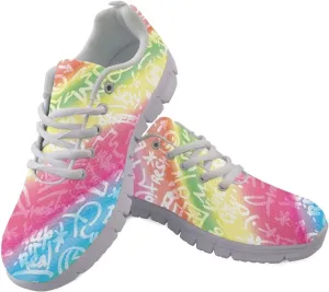 AmzPrint Womens Mens White Sole Walking Shoes for Women Fashion Sneakers Comfortable Casual Sneakers Size 5.5-13.5