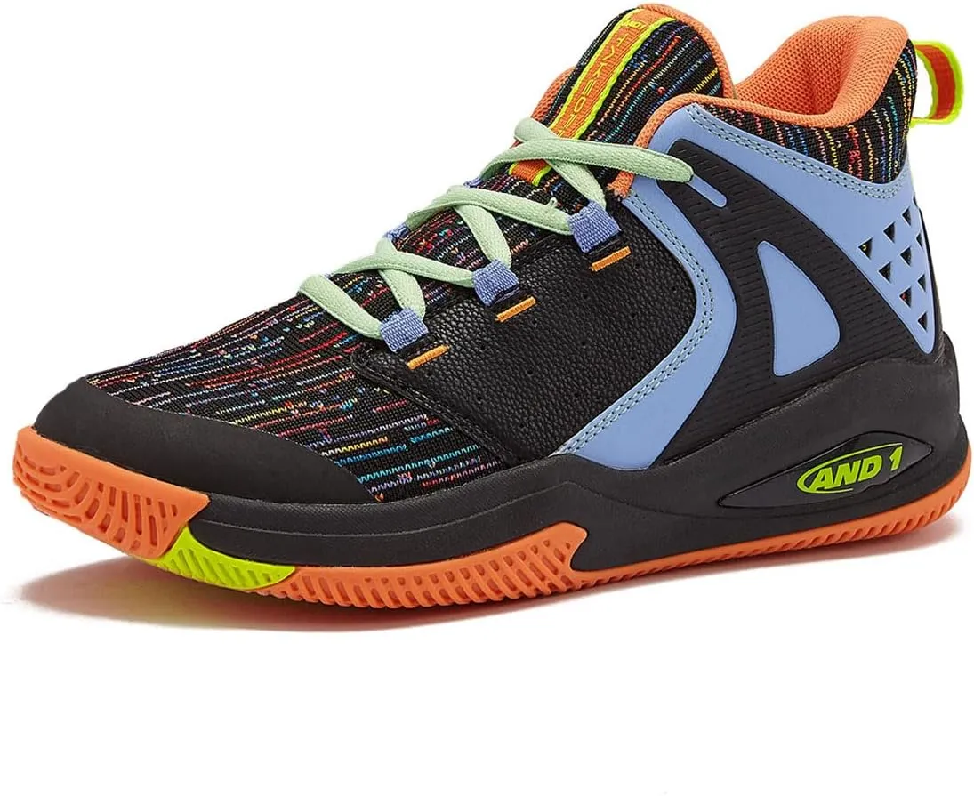 AND1 Girls & Boys Basketball Shoes, Boys High Top Sneakers, Size Little Kid 1 to Big Kid 7 - Cool Basketball Shoes for Kids and Youth