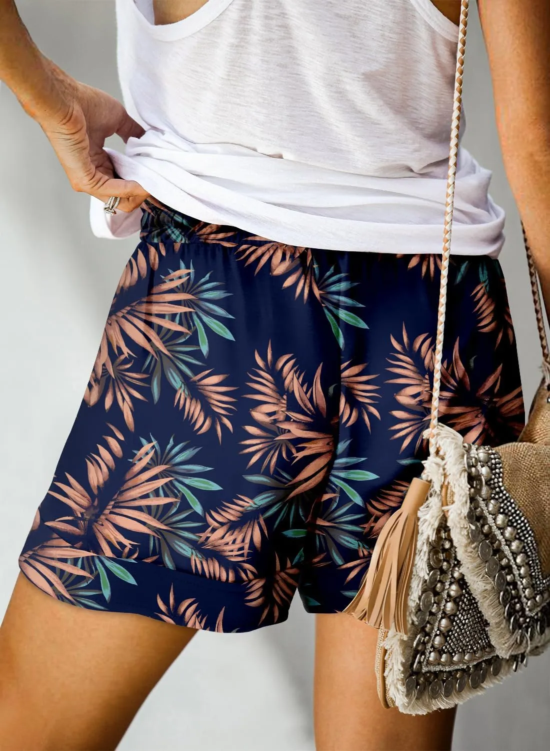 Angerella Women Casual Shorts Drawstring Comfy Elastic Waist Shorts Summer Pull On Short Pants with Pockets