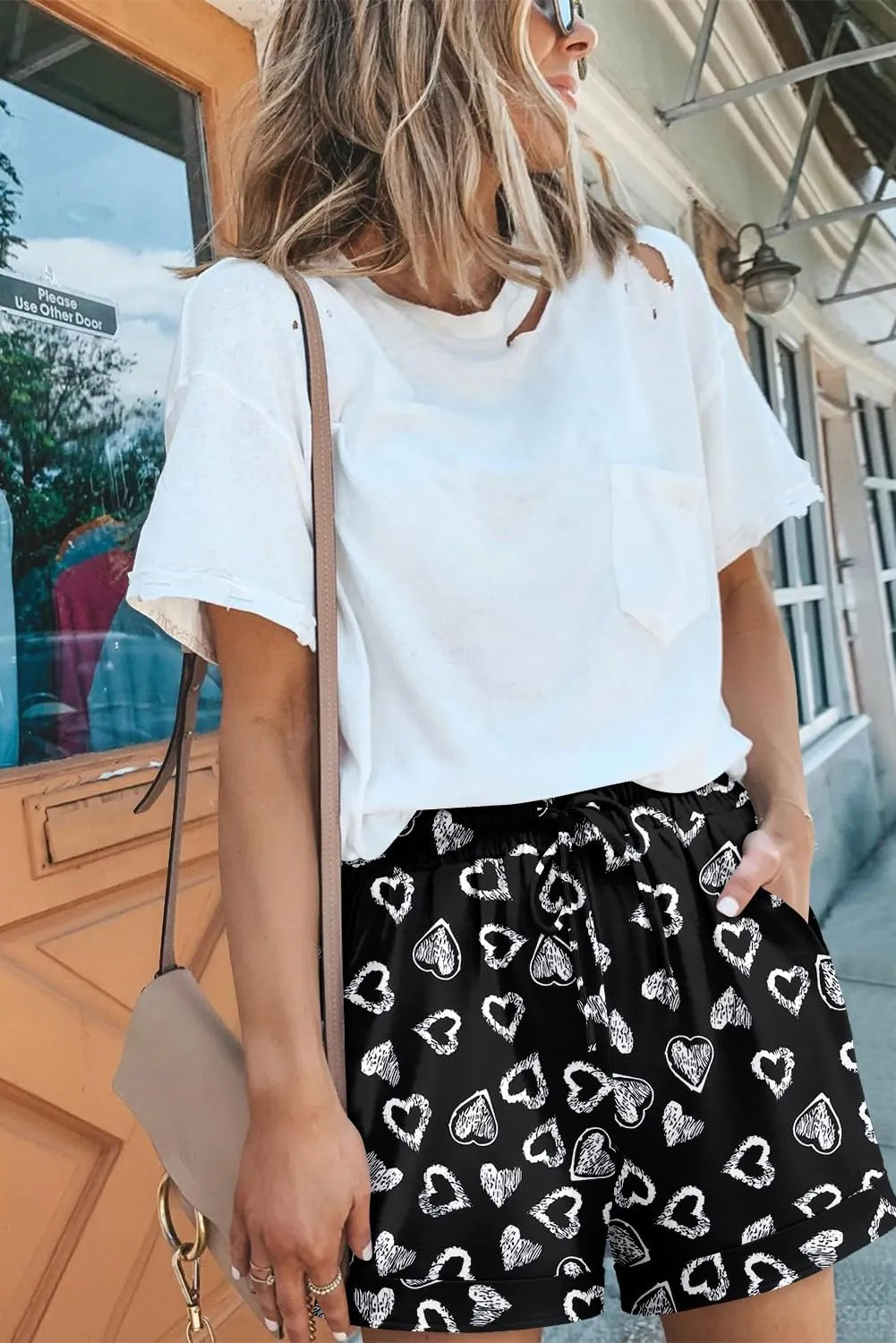 Angerella Women Casual Shorts Drawstring Comfy Elastic Waist Shorts Summer Pull On Short Pants with Pockets
