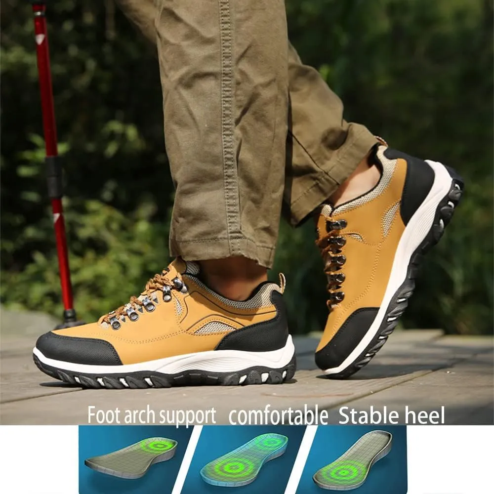 AngryMonkey Hiking Shoes for Men Arch Support Breathable Outdoor Low-Top Lightweight Autumn&Winter New Running Boots,Large Sizes 8 to 13
