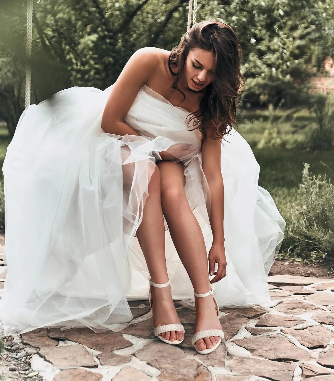 Ankis Black Nude White Red Women Sandals Comfortable Walking Strappy Open Toe Sandals for Women Dressy Summer 1 Inch Low block Heel Flat Adjustable Ankle Strap Wide Available Shoes 2024