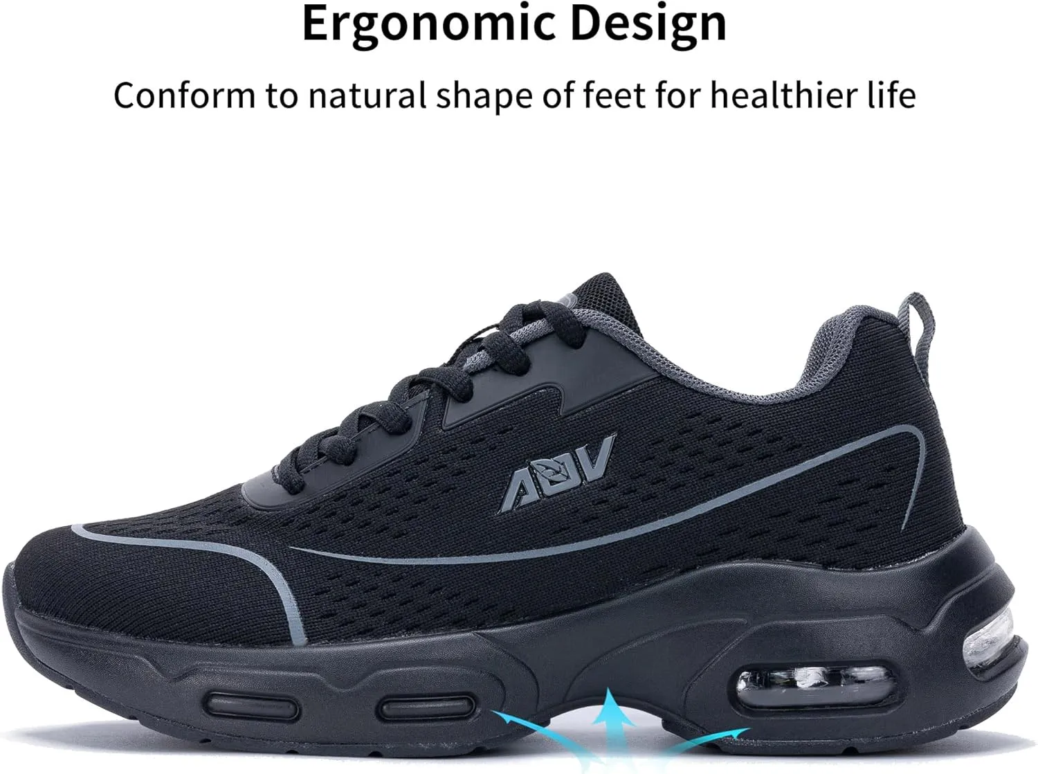 AOV Women Arch Support Walking Shoes Orthotic Tennis Sneakers for Plantar Fasciitis Athletic Running Shoes