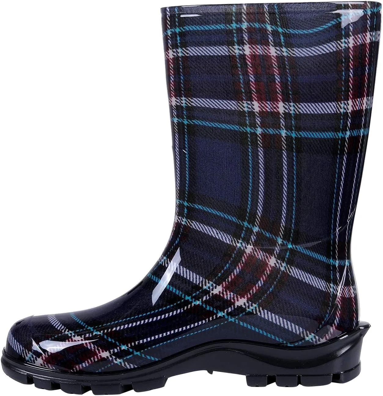 Asgard Women's Mid Calf Rain Boots Printed Waterproof Rubber Boots Short Garden Shose