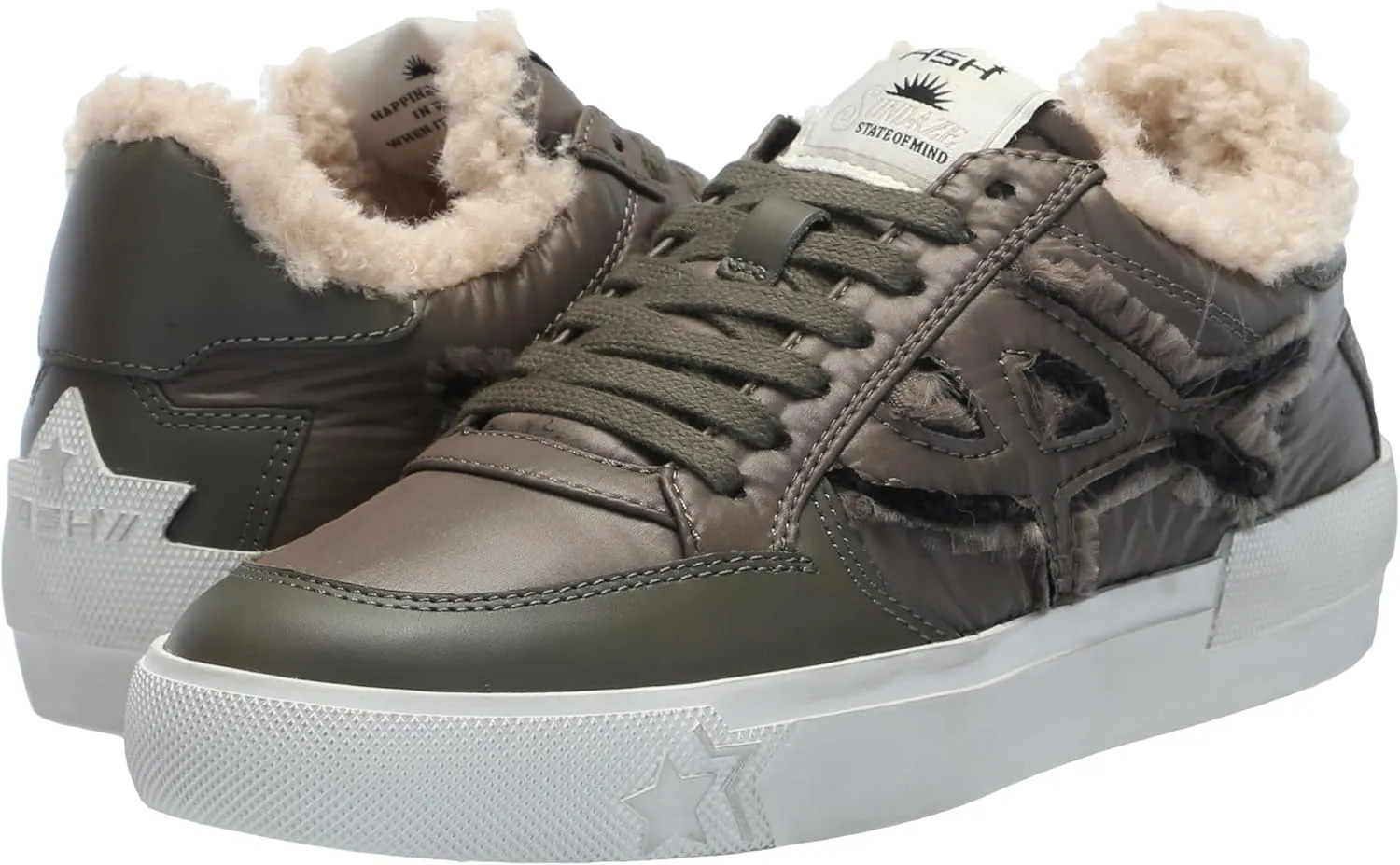 ASH Women's Malibu Bis Fur Lined Sneaker-Stylish, Comfortable, Casual Footwear for Everyday Wear