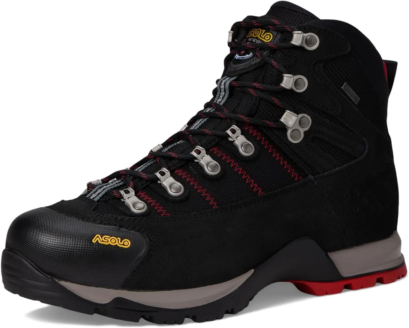 ASOLO Men's FUGITIVE GTX Water-Resistant Breathable Suede Nylon Trekking Low Ankle Hiking Boots | Toe Rubber Cap