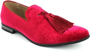 AZAR MAN Men's Velvet Slip On Loafer Dress Shoes Tudors