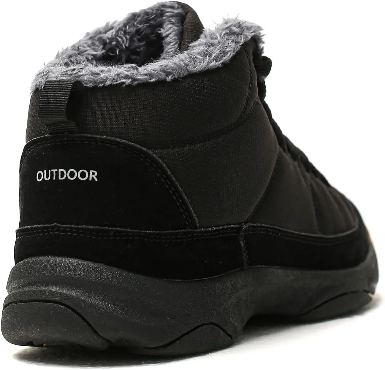 Azooken Men's Winter Backpacking Snow Boots Warm Water Resistant Fully Fur Lined Trekking Shoes Non Slip Casual Comfortable Hiking Boot