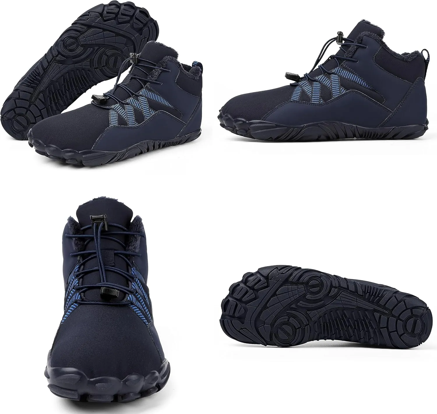 Barefoot Shoes Men Women Wide Toe Box Winter Cross Trainer Minimalist Zero Drop Sole Cotton Boots Sneakers