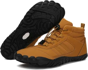 Barefoot Shoes Mens Womens Winter Warm Wide Toe Box Minimalist Zero Drop Outdoor Sole High-top Walking Shoes Snow Boots